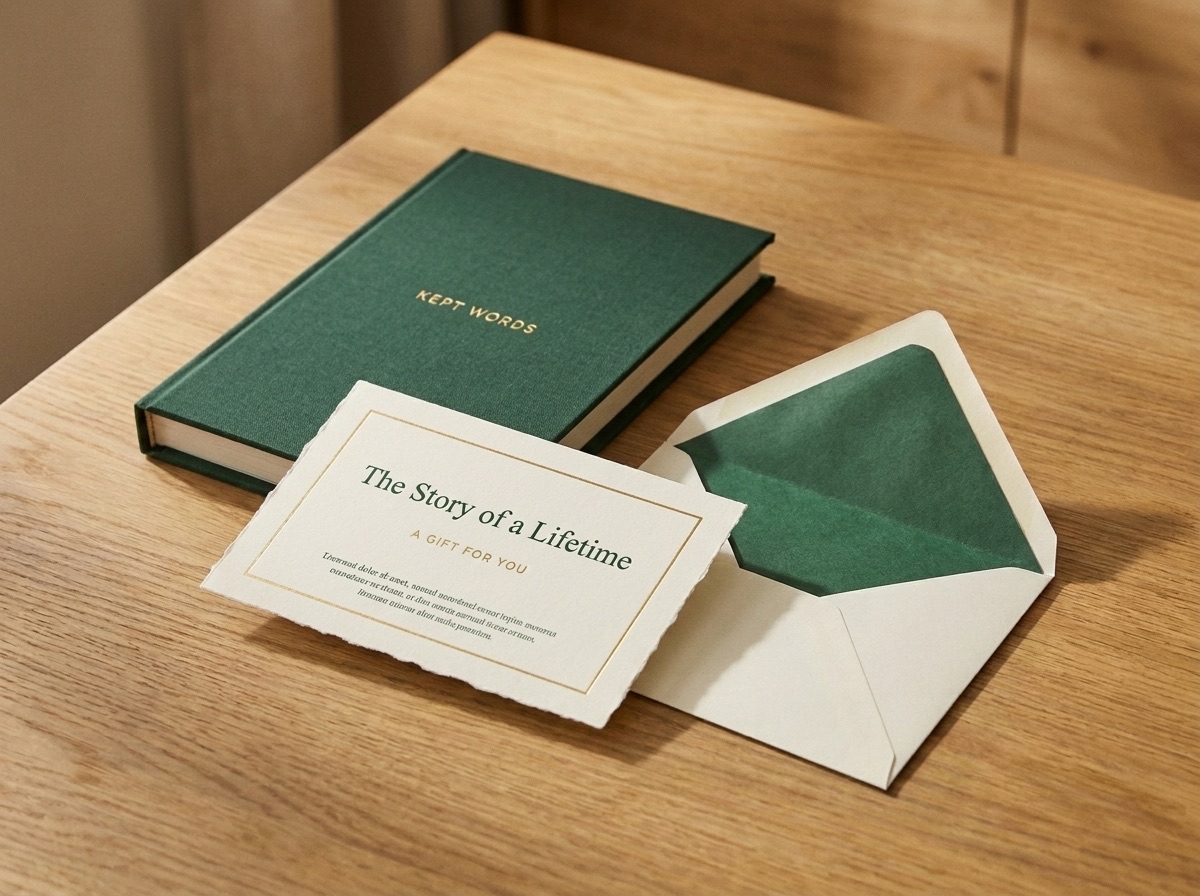A Capture & Keep gift voucher pack: keepsake box, card and envelope